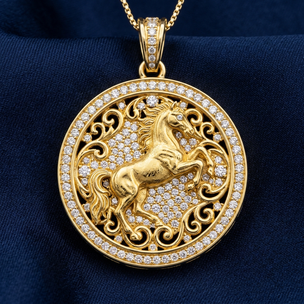 TGH Year of the Horse Medallion Pendant